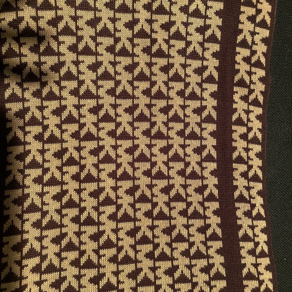 Michael Kors Brown and Tan reversible circle scarf